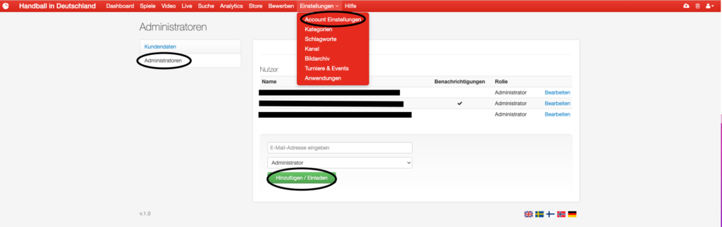 Administrator & andere Rollen